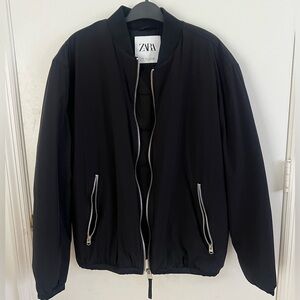 Black Zara Bomber Jacket